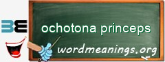 WordMeaning blackboard for ochotona princeps